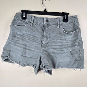 Universal Thread Vintage Midi Olive Green Cutoff Denim Shorts Size 10 30